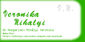 veronika mihalyi business card